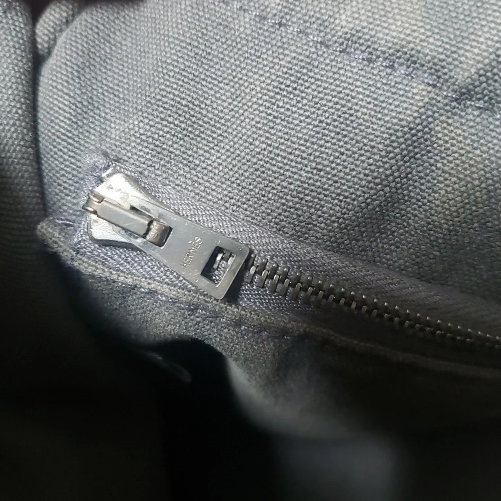 Stylish Gray Hermes Canvas Tote Bag Small